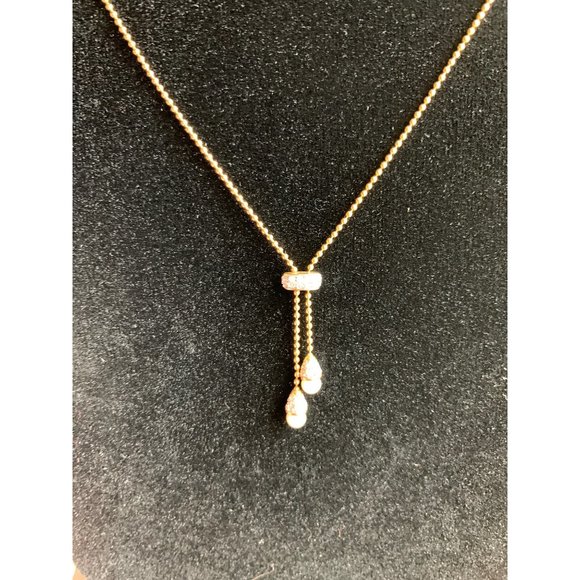 Dainty Pearl Drop Necklace - Picture 3 of 5